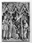 Panel, 1 register, 3 ogee arches across (frise d'arcatures); possibly reused as a lid for a reliquary (Front)