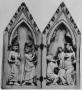 Gabled diptych, 1 register, 1 arch across (Front)
