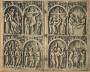 Diptych, 2 registers, 2 arches across (colonnettes; frise d'arcatures) (Front)