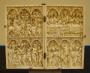 Diptych, 2 registers, 3 arches across, bands of rosettes (frise d'arcatures; décor de roses) (Front)