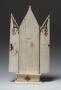 Gabled triptych, 2 registers, with base (tabernacle) (Back (open))