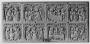Panel (fragment of a casket), 2 registers, 4 ogee arches across (coffret) (Front)