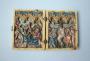 Diptych, 1 register, 3 arches across (frise d'arcatures; plaquettes) (Front)