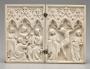 Diptych, 1 register, 3 arches across (frise d'arcatures; plaquettes) (Front)