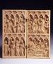 Diptych, 2 registers, 4 arches across, bands of rosettes (frise d'arcatures; décor de roses) (Front)
