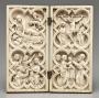 Diptych, 2 registers, with quatrefoils (quatre-feuilles) (Front)