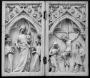 Diptych, 1 register, 1 arch across (plaquettes) (Front)