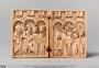 Diptych, 1 register, 3 arches across (frise d'arcatures; plaquettes) (Front)