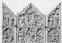 Gabled triptych, 3 registers, arches (colonnettes) (Front)
