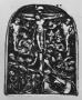 Rounded-top panel (probably once part of a pax), 1 register (baiser de paix) (Front)