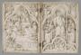 Diptych, 1 register, 1 arch across (plaquettes); also known as Diptyque du Christ Juge (Front)