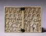 Writing tablets, 1 register, 4 arches across (frise d'arcatures; plaquettes; tablettes à écrire); reused as a diptych (Front)