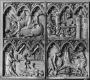 Panel (part of a polyptych), 2 registers, 3 arches across (frise d'arcatures) (Front)