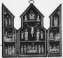 Gabled triptych, 3 registers (Front, open)