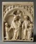 Wing, left, upper register (fragment of a diptych), 1 register, 1 arch across (Front)