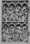 Wing, left (fragment of a diptych), 2 registers, 4 arches across (frise d'arcatures; colonnettes) (Front)