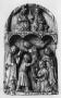 Rounded centre panel (fragment of a triptych), 2 registers, 3 arches across (frise d' arcatures) (Front)