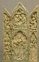 Gabled triptych, 2 registers, 1 arch across (Front)