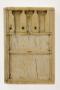 Panel (fragment of a painter's box?), 1 register, 3 arches across (plaquette; frise d'arcatures; boîte) (Back)