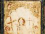 Panel (probably wing, left; fragment of a diptych), 1 register, 1 arch across (plaquette; frise d'arcatures) (Back, detail)