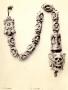Rosary, 13 beads, 2 and 3 faces (chapelet)