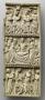 Wing, right (part of a diptych), 3 registers, bands of rosettes (décor de roses) (Front)
