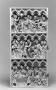 Wing, left (part of a diptych), 3 registers, 5 arches across, bands of roses (frise d'arcatures; décor de roses) (Front)