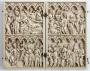 Diptych, 2 registers, 5 arches across (frise d'arcatures; colonnette) (Front, open)