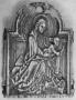 Rounded-top centre panel (fragment of a triptych), 1 register, 1 arch across (Front)