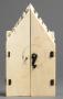 Gabled triptych, 2 registers (colonnettes; frise d'arcatures) (Front, closed)