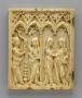 Wing, left (fragment of diptych), 1 register, 4 arches across (plaquette; frise d'arcatures; colonnette) (Front)