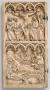 Wing, left (part of a diptych), 2 registers, 4 arches across, bands of rosettes (frise d'arcatures; décor de roses) (Front)