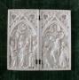 Diptych, 1 register, 1 arch across, with bands of rosettes (plaquettes; décor de roses) (Front)