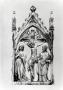 Gabled openwork panel (probably a pax), 1 register, 1 arch across (plaque ajourée; baiser de paix) (Front)