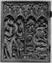 Wing, left (fragment of a diptych), 2 registers, 4 arches across (frise d'arcatures; colonnette) (Front)