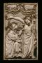 27 panels (fragments of a box with a pitched lid), 1 register, 1 ogee arch across (Front)
