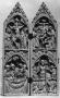 Gabled diptych, 2 registers, 1 arch across (Front)