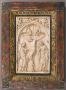 Wing, right (fragment of a diptych), 1 register, 1 arch across (plaquette), reused as part of the binding of a book (Front)