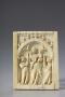 Wing, left (fragment of a diptych), 1 register, 1 arch across (plaquette; colonnettes) (Front)