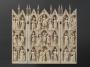 Triptych with gables, 3 registers, with arches across (frise d'arcatures; colonnettes) (Front, open)
