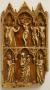 Centre panel with gables (fragment of a triptych), 2 registers, 3 arches across (frise d'arcatures; colonnettes) (Front)