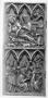 Wing, left (fragment of a diptych), 2 registers, 3 arches across (colonnettes) (Front)