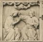 Wing, left (fragment of a diptych; upper register), 1 register (plaquettes) (Front)