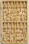 Wing, right (part of a diptych), 2 registers , 6 paired arches across, bands of rosettes (décor de roses; frise d'arcatures) (Front)