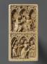 Panel (fragment of a box), 2 registers, 3 arches across (frise d'arcatures; colonnettes) (Front)