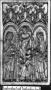 Panel, 1 register, 3 arches across (frise d'arcatures, plaquette); reused as part of the binding of a book (Front)