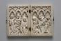 Diptych, 1 register, 3 arches across (frise d'arcatures; plaquettes) (Front)
