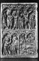 Wing, left (fragment of a diptych), 2 registers, 4 arches across (frise d'arcatures; colonnettes) (Front)