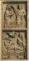 Wing, right (fragment of a diptych), 2 registers, bands of rosettes (décor de roses) (Front)