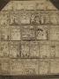 27 panels (fragments of a box with a pitched lid), 1 register, 1 ogee arch across (Group, front)